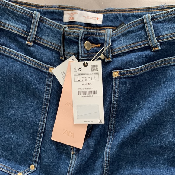 Zara NWT Denim Long Skirt size Large - Picture 7 of 13